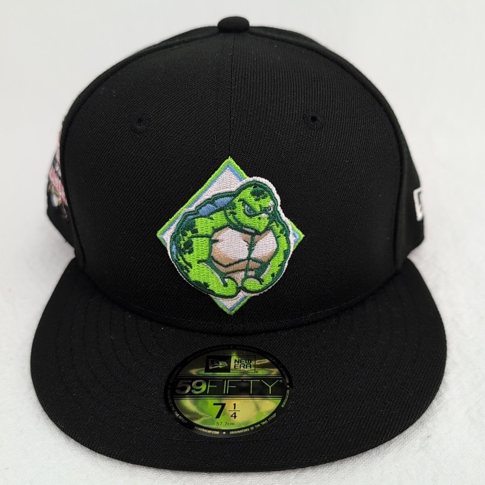 New Era Black Daytona Tortugas Marvel x MiLB 59FIFTY Fitted Hat SIDE PATCH 7-1/4